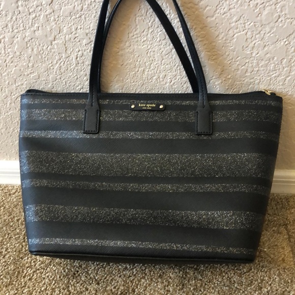 kate spade Handbags - Kate spade black sparkle bag